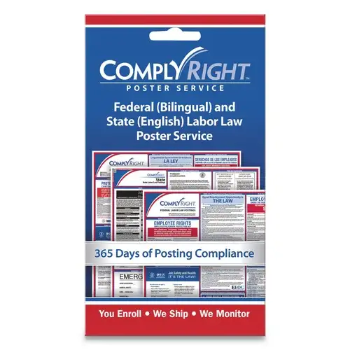 ComplyRight 4 in. x 7 in. Labor Law Poster Service - State Labor Law