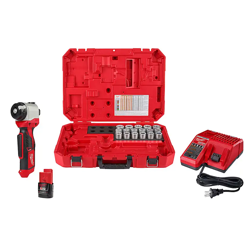 Milwaukee 2435CU-21S M12 Cable Stripper Kit with 17 Cu THHN / XHHW Bus