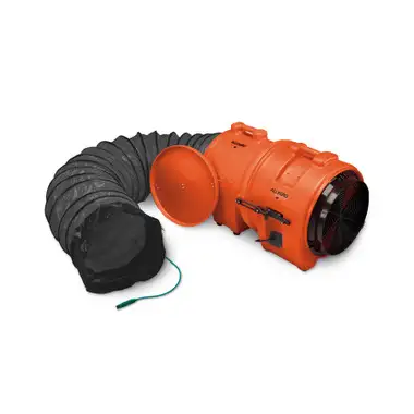 Allegro 9558-15 16" Axial Explosion-Proof Plastic Blower with Canister and 15' Statically Conductive Ducting | 3/4 HP | 115V/208V-230V AC