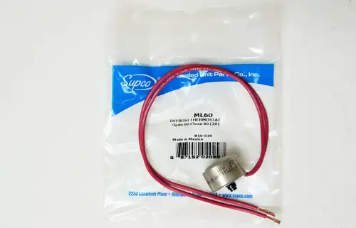 ML60 SUPCO Refrigerator Defrost Thermostat L-60 degree for WR50X60 AP2071242