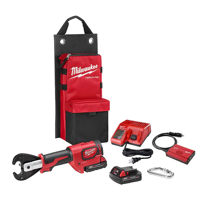 Milwaukee 2678-22 M18 FORCE LOGIC 6T Utility Crimper Kit with D3 Groov