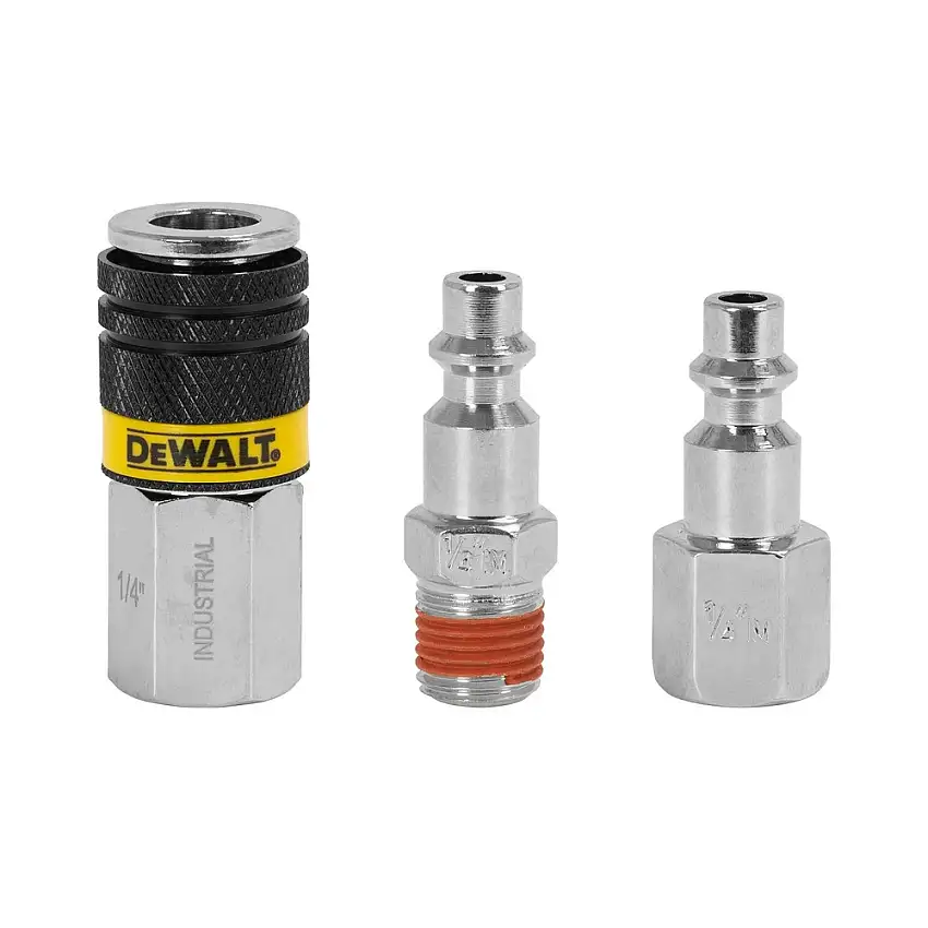 Dewalt 3-Piece 1/4 in. NPT Industrial Coupler and Plug Kit - DXCM036-0207