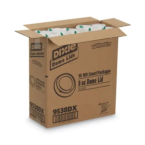 Dixie 9538DX 8 oz. Drink-Thru Hot Drink Cup Lids - White (1000/Carton)