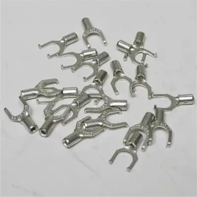 Supco T1142 Non-Insulated Flange Spade Terminal Connector Pack of 20 for 22-18 Wire #10 Stud