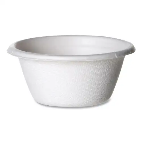 Eco-Products 2 oz Molded Fiber Sugarcane Portion Cups - White (2500/Carton)