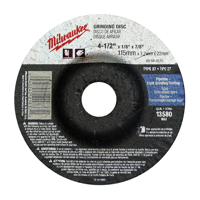 Milwaukee 49-94-4505 4-1/2 in. x .045 in. x 7/8 in. Cut-Off Wheel (Typ