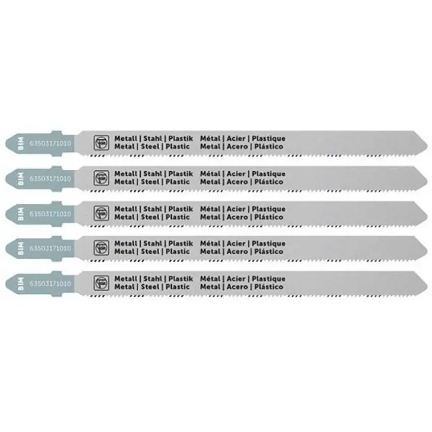 Fein (5/Pack) 7 in. 21 TPI BiMetal T-Shank Jigsaw Blade - 63503171010