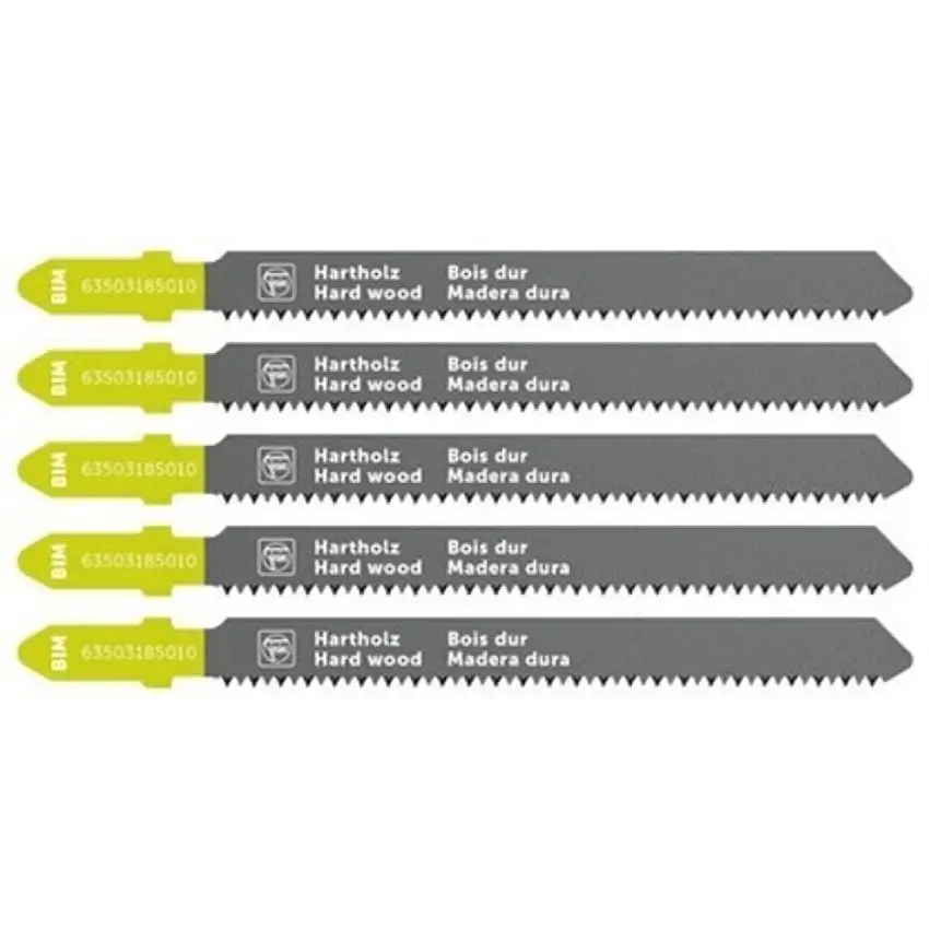 Fein (5/Pack) 3 in. 17 TPI Chrome-Vanadium T-Shank Jigsaw Blade - 63503185010