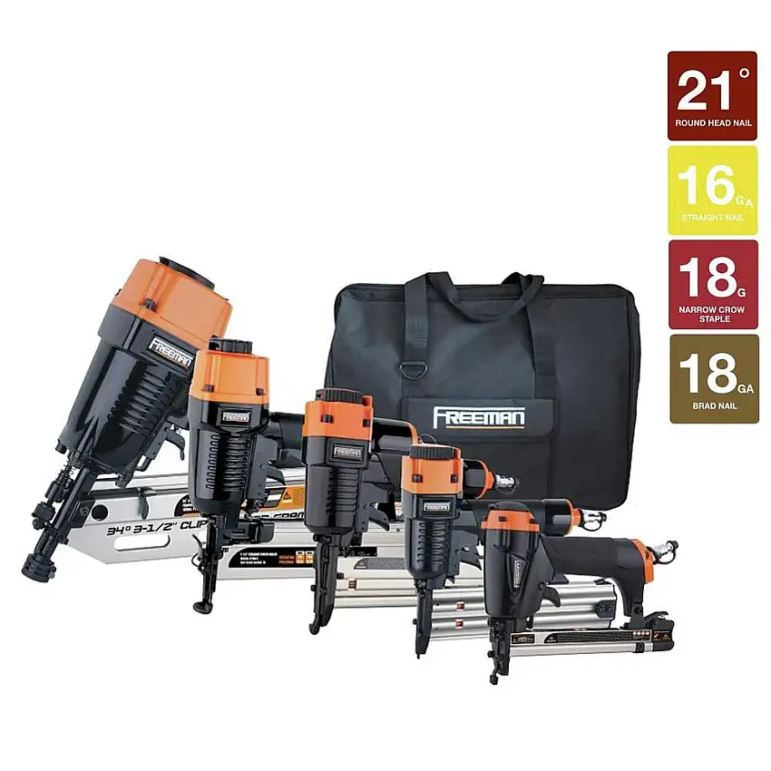 Freeman Professional Framing and Finish Kit with Nails and Canvas Bag - P5FRFNFWSCB