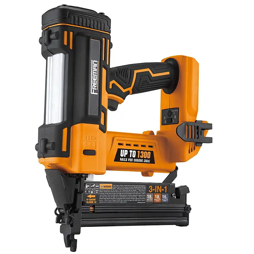 Freeman 20V Brushed Lithium-Ion Cordless 3-in-1 16 and 18 Gauge Nailer/Stapler (Tool Only) - PE20VT31618