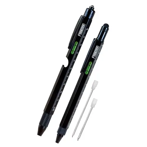 Freeman 2-Piece Multi-Tool Pen Set with Ink Refills and (3) Alkaline Batteries