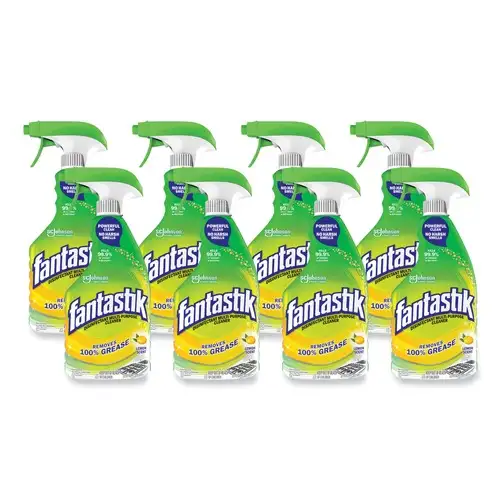 Fantastik 32 oz. Spray Bottle Disinfectant Multi-Purpose Cleaner - Lemon Scent (8/Carton)