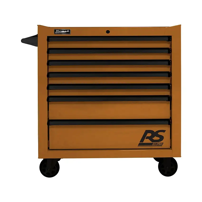 Homak RS Pro 36 in. 7-Drawer Roller Cabinet - Orange - OG04036070