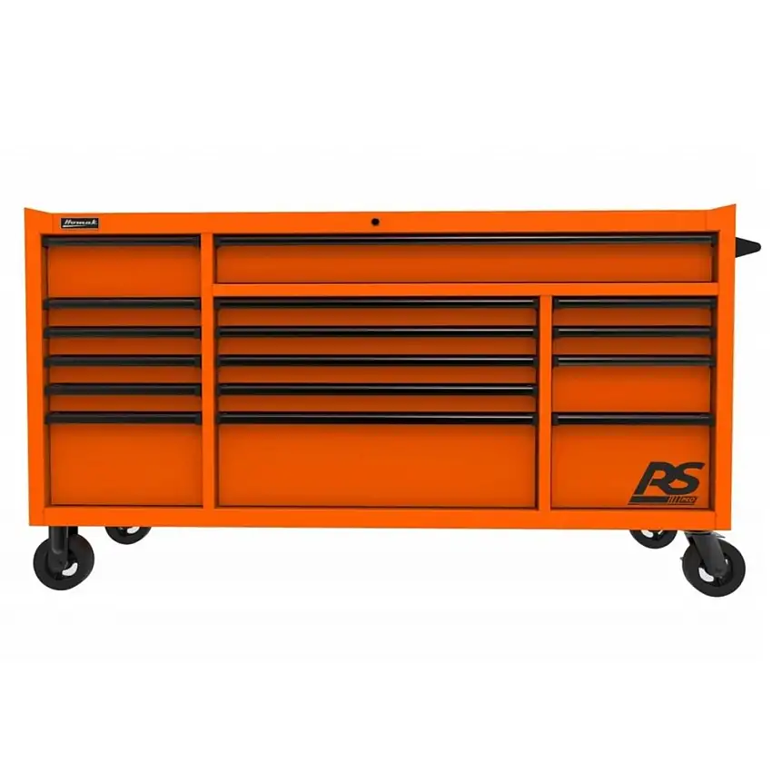 Homak RS PRO 72 in. 16 Drawer Roller Cabinet - Orange - OG04072160
