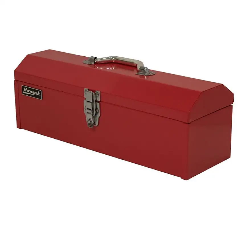 Homak 16 in. Low-Profile Metal Toolbox - Red - RD00116616