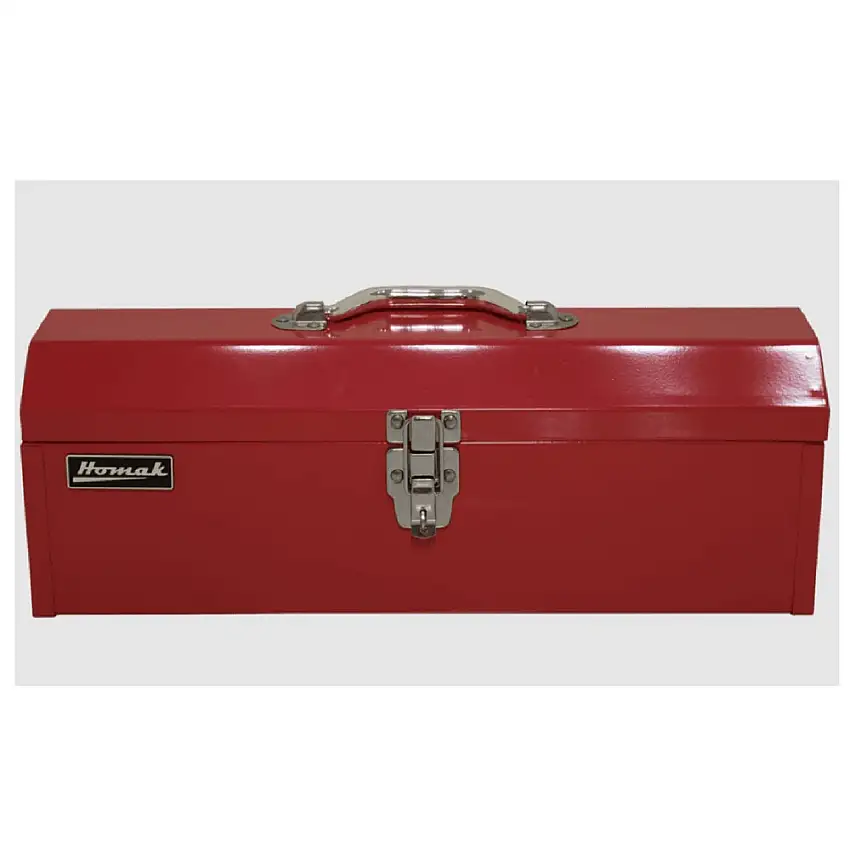 Homak 19 in. Metal Toolbox with Tray - Red/Black - RD00119200