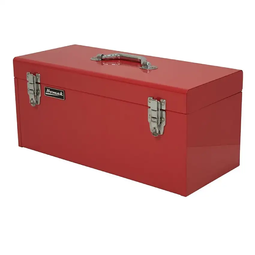 Homak 20 in. High Tool Box with Metal Tray - Red/Black - RD00120920