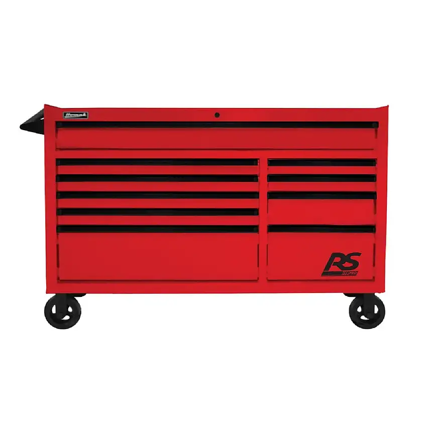 Homak TECH 54 in. 7-Drawer Rolling Workstation - Red - RD04054070