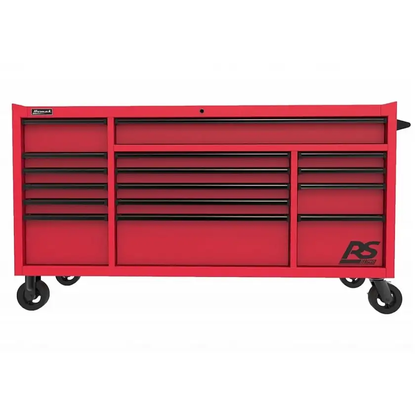 Homak RS PRO 72 in. 16 Drawer Roller Cabinet - Red - RD04072160