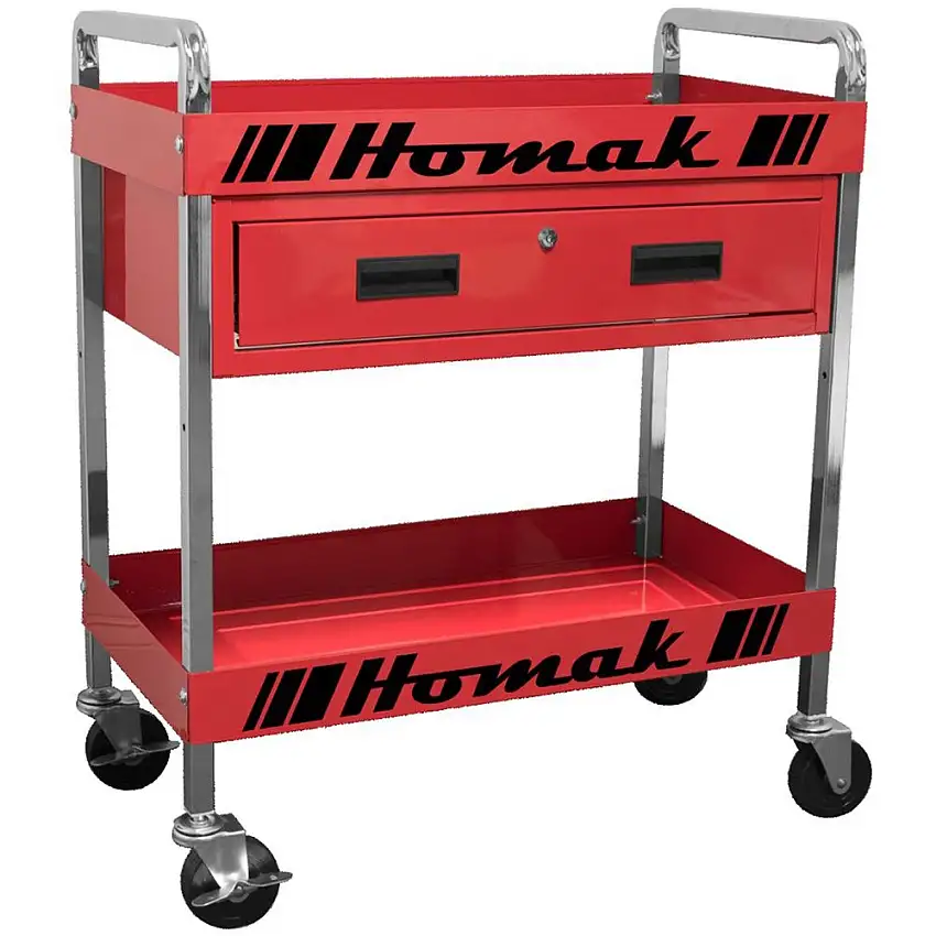 Homak 1-Drawer 30 in. Service Cart - Red - RD06030210