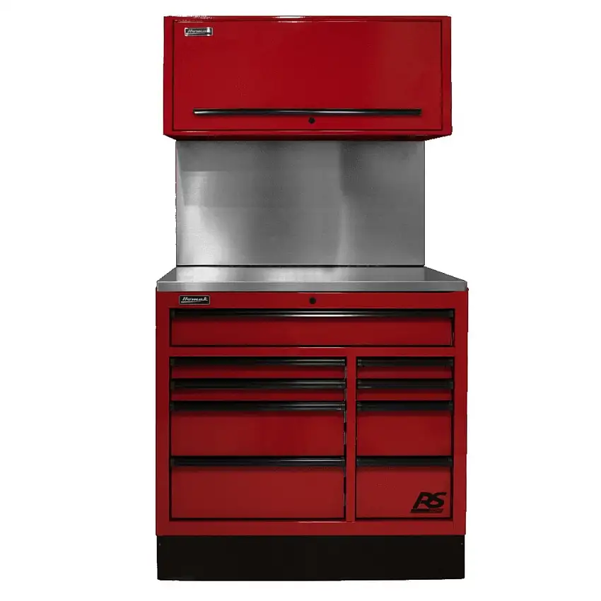 Homak 41 in. CTS Conversion Kit with Solid Backsplash - Red - RDCTS41003