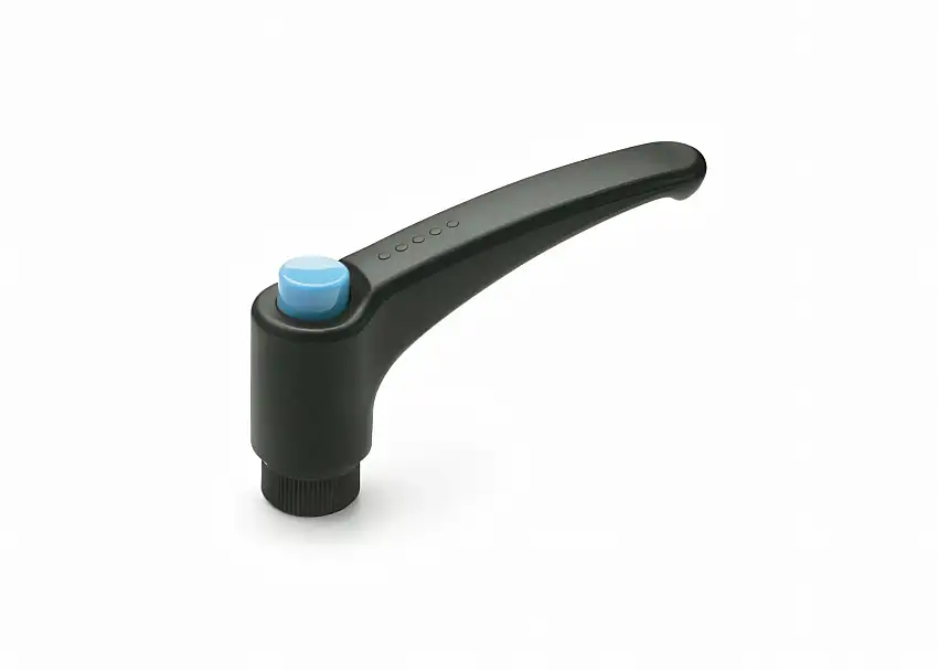 Adjustable clamping lever with threaded bush M8