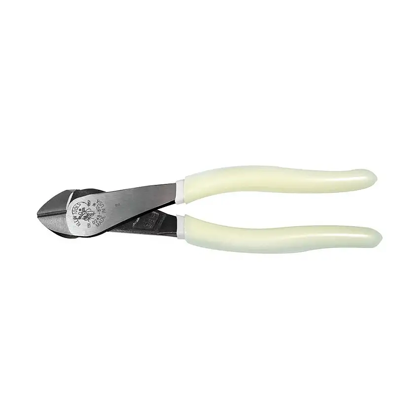 Klein Tools 8 in. High-Visibility Angled Head Diagonal Cutting Pliers - D248-8-GLW