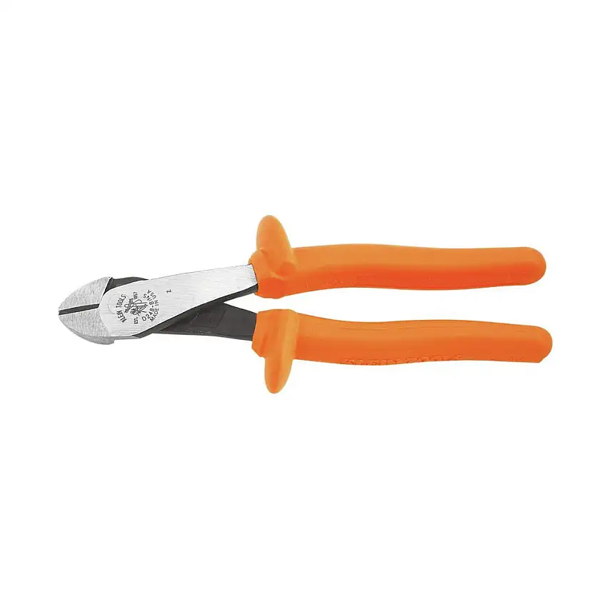 Klein Tools 8 in. Angled Head High-Leverage Insulated Diagonal Cutting Pliers - D248-8-INS