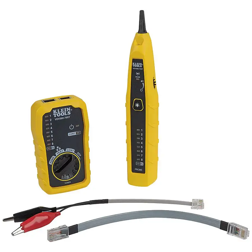 Klein Tools 4-Piece Cordless Tone/Probe Test and Trace Kit with 4 Batteries - VDV500-705