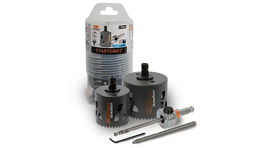 Mandrex UltraXCut hole saw starter set, 5-piece