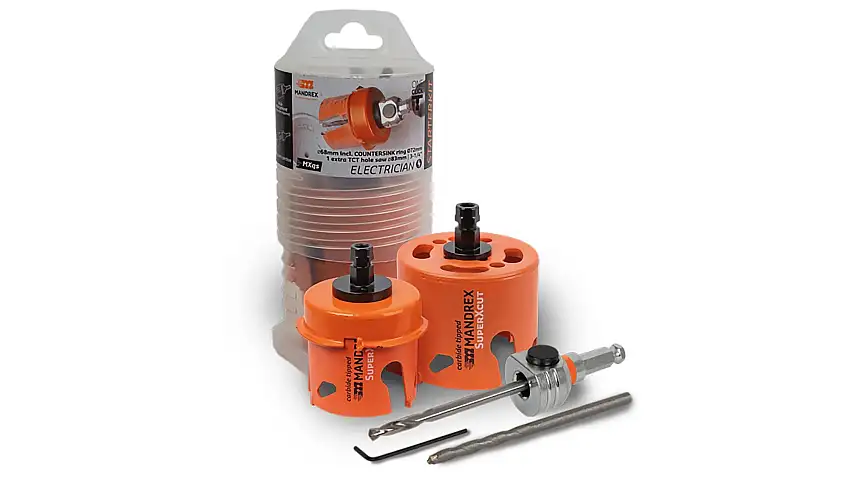 Mandrex hole saw starter set SuperXCut, 6-piece