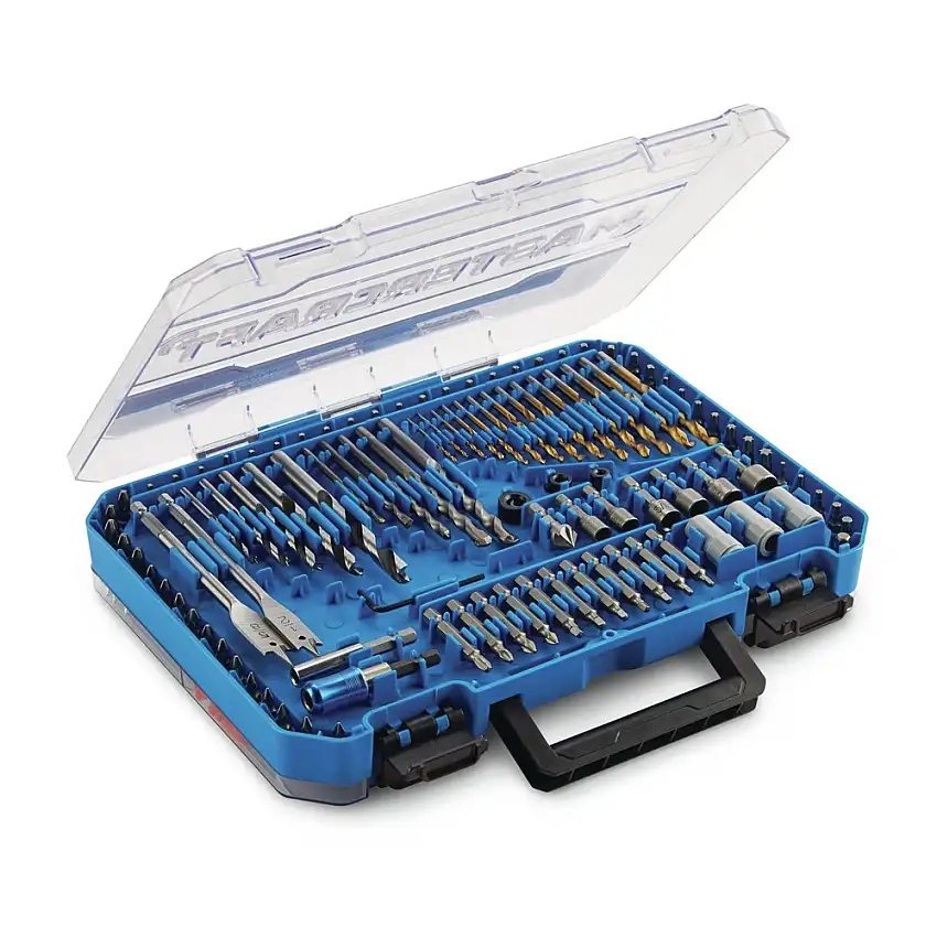 Mastercraft 350-Piece Titanium Drill Drive and Fastening Bit Set for Wood/Metal/Plastic/Masonry - CTI0540294