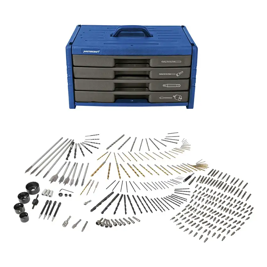 Mastercraft 304-Piece Titanium-Coated Screw Driver Drill Bit Set - CTI0542375