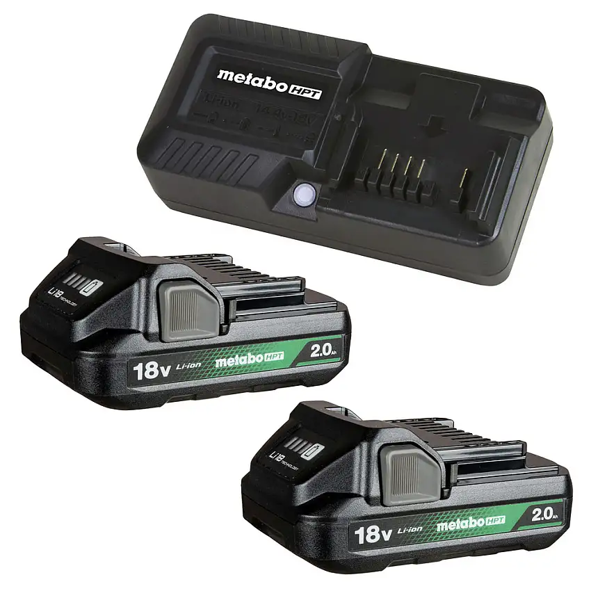 Metabo HPT (2) 18V 2 Ah Lithium-Ion Batteries with Charge Indicators - UC18YKSLSM