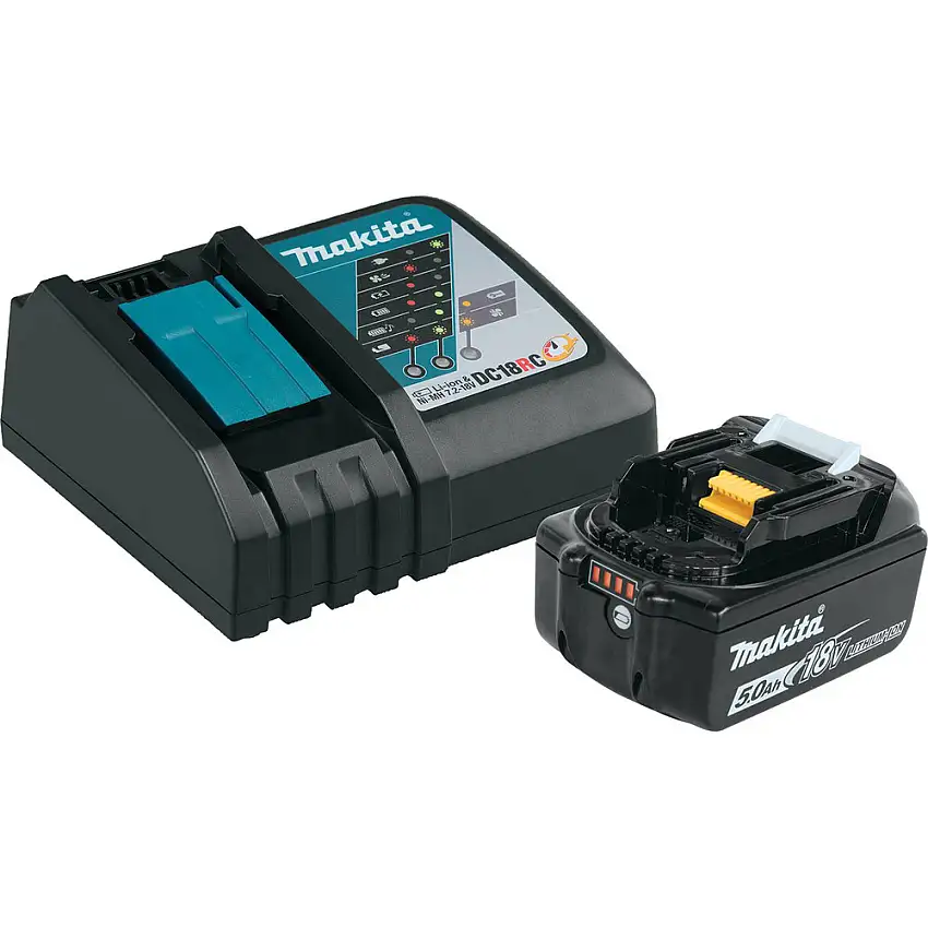 Makita 18V LXT 5 Ah Lithium-Ion Compact Battery and Rapid Charger Kit - BL1850BDC1