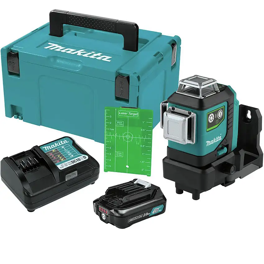 Makita SK700GDNAJ 12V max CXT Lithium-Ion Self-Leveling 360 Degrees Cordless 3-Plane Green Laser Kit (2 Ah)
