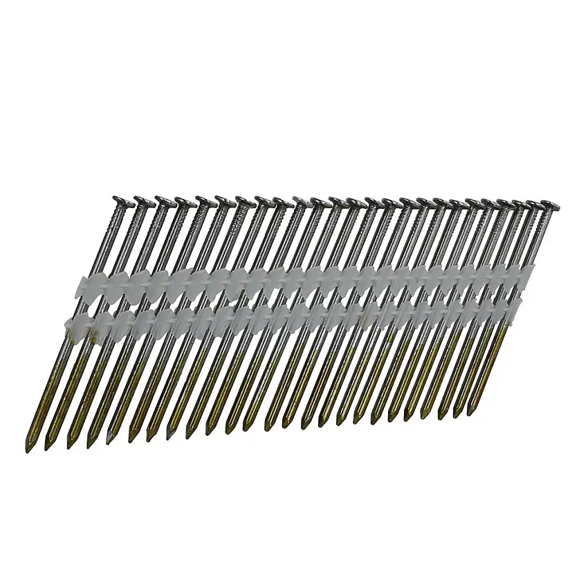 NuMax (500-Piece) 21 Degrees 3 in. x .131 in. Plastic Collated Brite Finish Full Round Head Smooth Shank Framing Nails - FRN.131-3B500