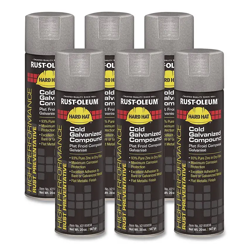 Rust-Oleum High Performance V2100 System 20 oz. Aerosol Can Rust Preventive Cold Galvanizing Compound - Flat Gray (6/Carton) - V2185838