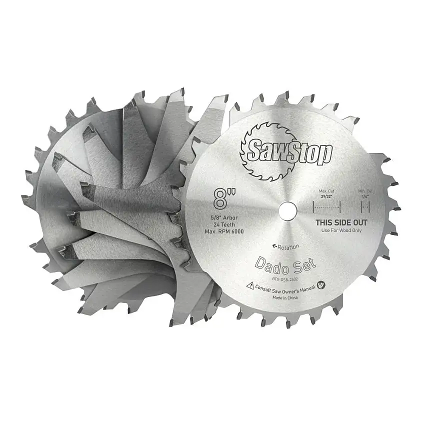 SawStop 8 in. Premium Dado Set - BTS-DS8-2402