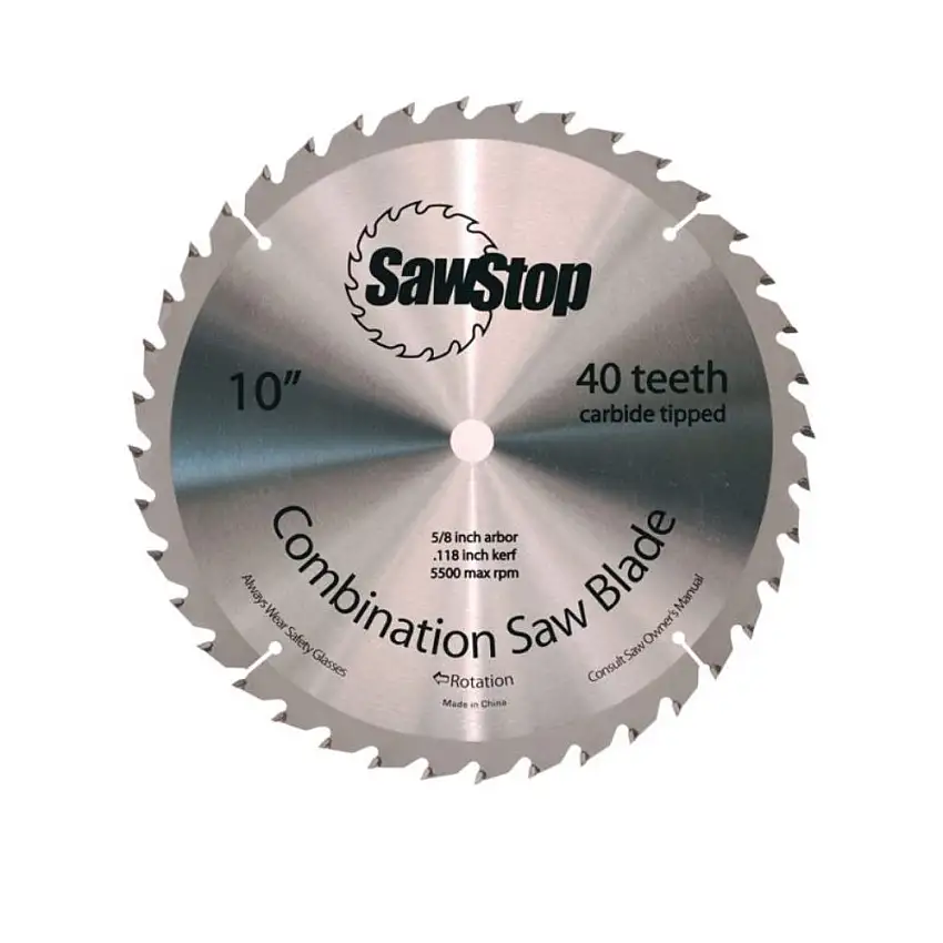 SawStop 10 in. 40 Tooth Combination Table Saw Blade - CNS-07-148