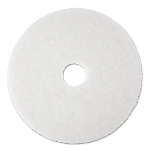 3M 19 in. Low-Speed Super Polishing Floor Pads - White (5/Carton)
