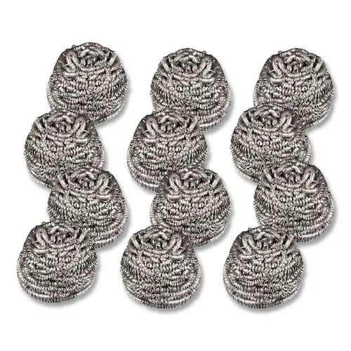 Scotch-Brite Stainless Steel Scrubber - Silver (12/Carton)