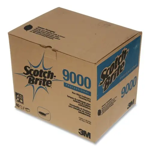 Scotch-Brite 9000 SB 4 x 5.25 All-Purpose Scouring Pad 9000 - Blue (40/Carton)