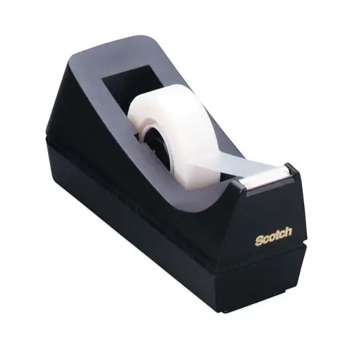 Scotch 1 in. Core Desktop Weighted Non-Skid Base Tape Dispenser - Black
