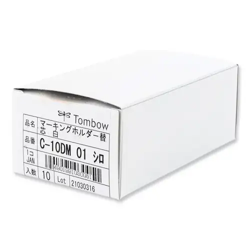 Tombow 4.4 millimeter Mechanical Wax-Based Marking Pencil Refills - White (10/Box)