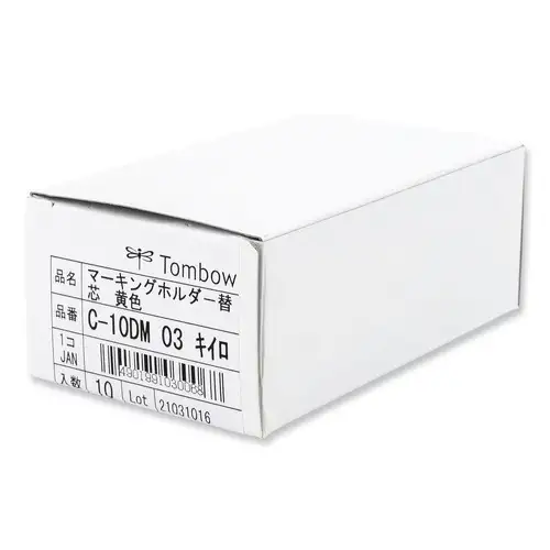 Tombow 4.4 millimeter Mechanical Wax-Based Marking Pencil Refills - Yellow (10/Box)
