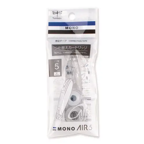 Tombow MONO Air 0.19 in. x 236 in. Refill Pen-Type Correction Tape - Clear Applicator