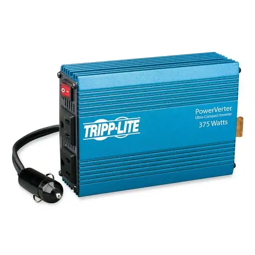 Tripp Lite PowerVerter 375 W Ultra-Compact 2-Outlet Car Inverter with 12 V Input/120 V Output