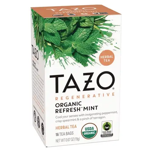 Tazo 0.67 oz. Tea Bags - Organic Refresh Mint (96/Carton)
