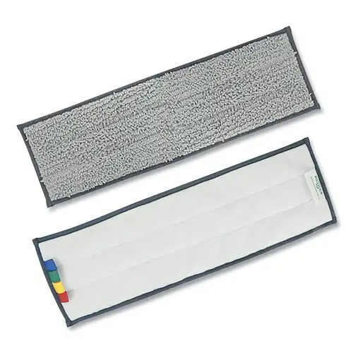 Unger Excella 20 in. x 6 in. Reusable Mopping Pad - Gray with Color-Coding Tabs